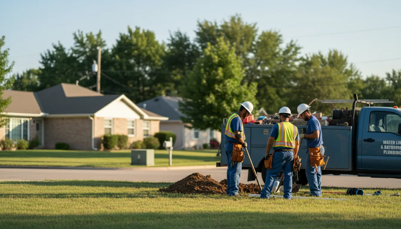Residential water line and bathroom plumbing service in Moscow, IA
